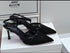 Flower Embroidered Close Toe Heel